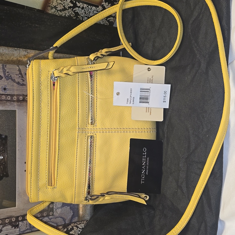 NWT- Tignanello Crossbody Bag  Color- "Sunrise"  Bag 8X9X2